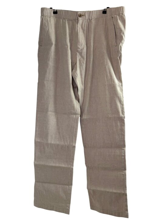Tommy Bahama Other - Tommy Bahama Mens Beige Linen Blend Elastic Waist Pants XL